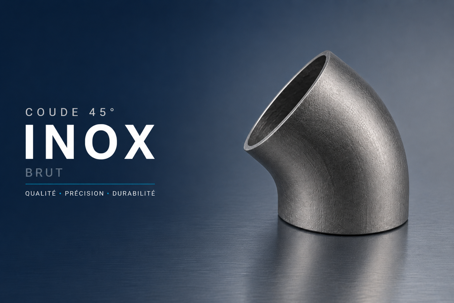 Coude 45° Inox 304L roulé soudé brut
