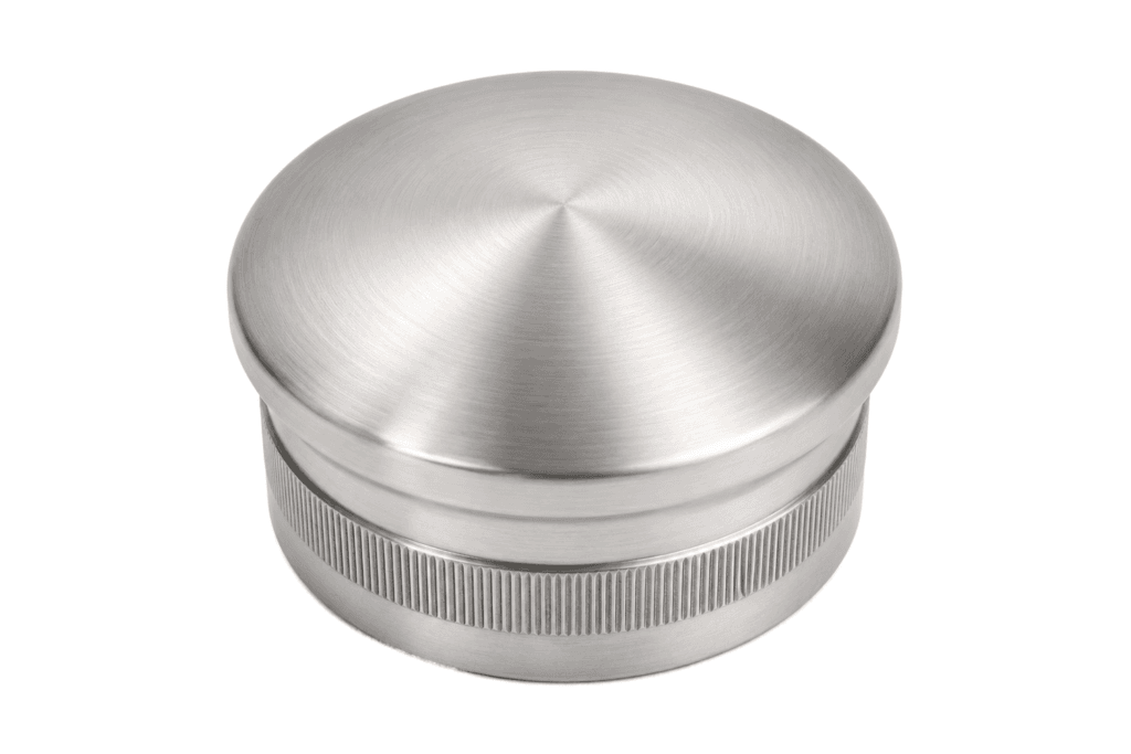 Bouchon bombé — Tube ∅42,4 mm — Inox 304 brossé