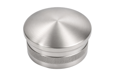 Bouchon bombé — Tube ∅42,4 mm — Inox 304 brossé