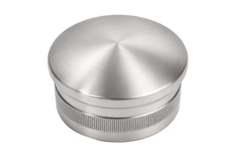 Bouchon bombé — Tube ∅42,4 mm — Inox 304 brossé