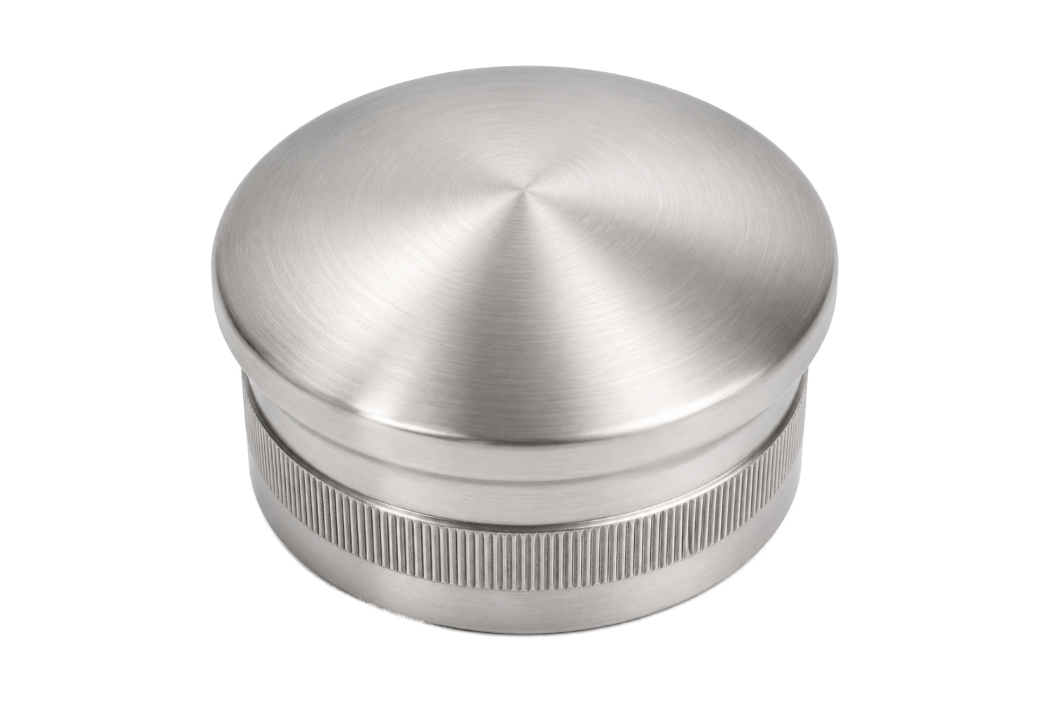 Bouchon bombé — Tube ∅42,4 mm — Inox 304 brossé