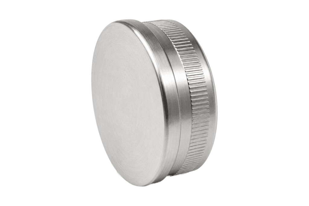 Bouchon plat — Tube ∅42,4 mm — Inox 304 brossé