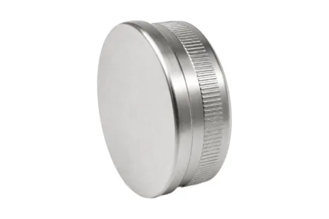 Bouchon plat — Tube ∅42,4 mm — Inox 304 brossé