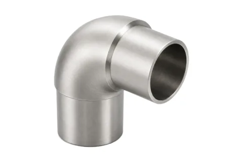 Coude 90° angle arrondi — Tube ∅42,4 mm — Inox 304 brossé