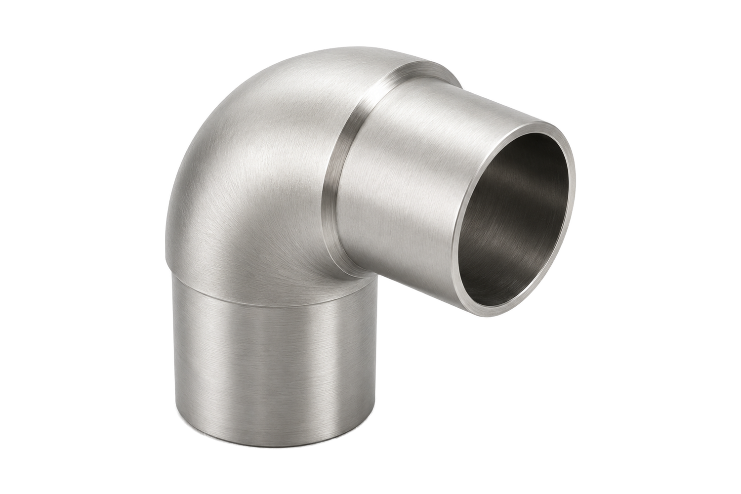 Coude 90° angle arrondi — Tube ∅42,4 mm — Inox 304 brossé