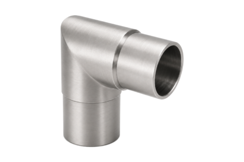 Coude 90° angle vif — Tube ∅42,4 mm — Inox 304 brossé
