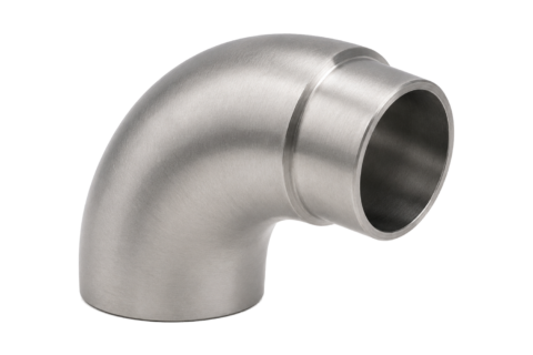Crosse inox plate — Tube ∅42,4 mm — Inox 304 brossé