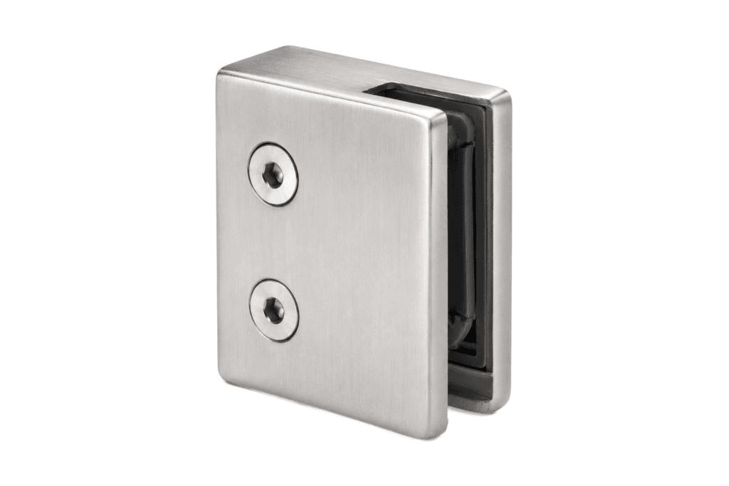 Pince à verre 45 x 45 mm — Inox 304 brossé