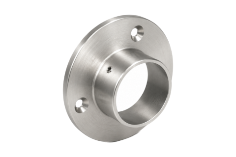 Platine murale 3 trous — Tube ∅42,4 mm — Inox 304 brossé