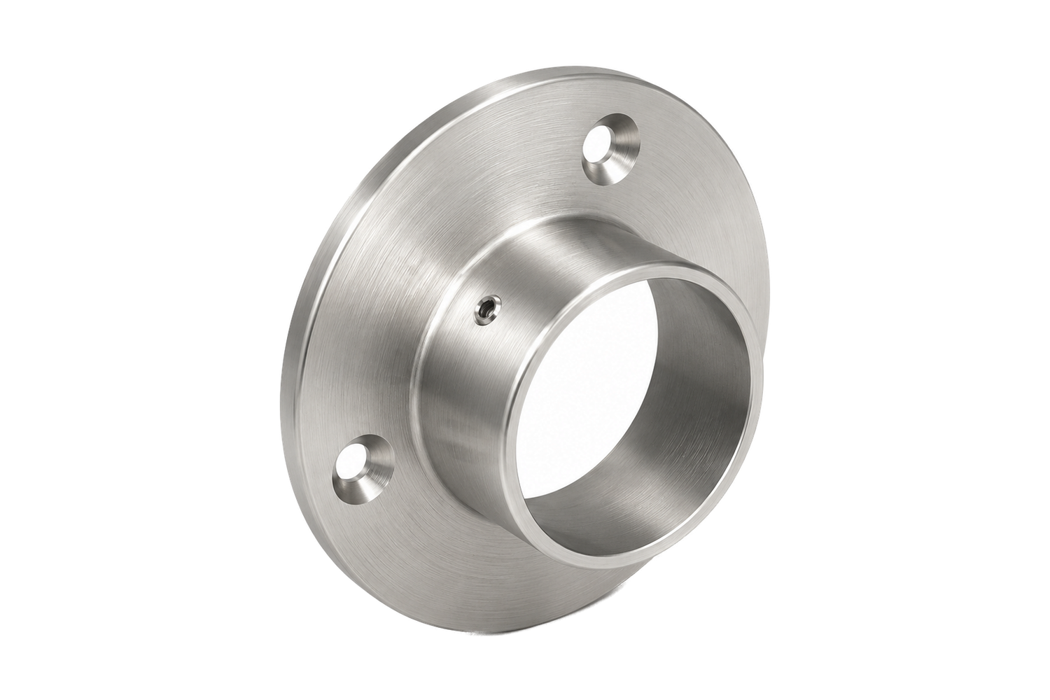 Platine murale 3 trous — Tube ∅42,4 mm — Inox 304 brossé