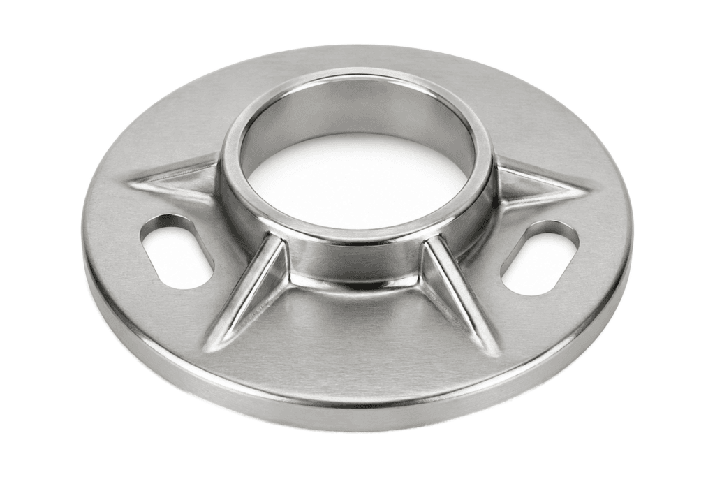 Platine au sol à souder — Tube ∅42,4 mm — Inox 304 brut