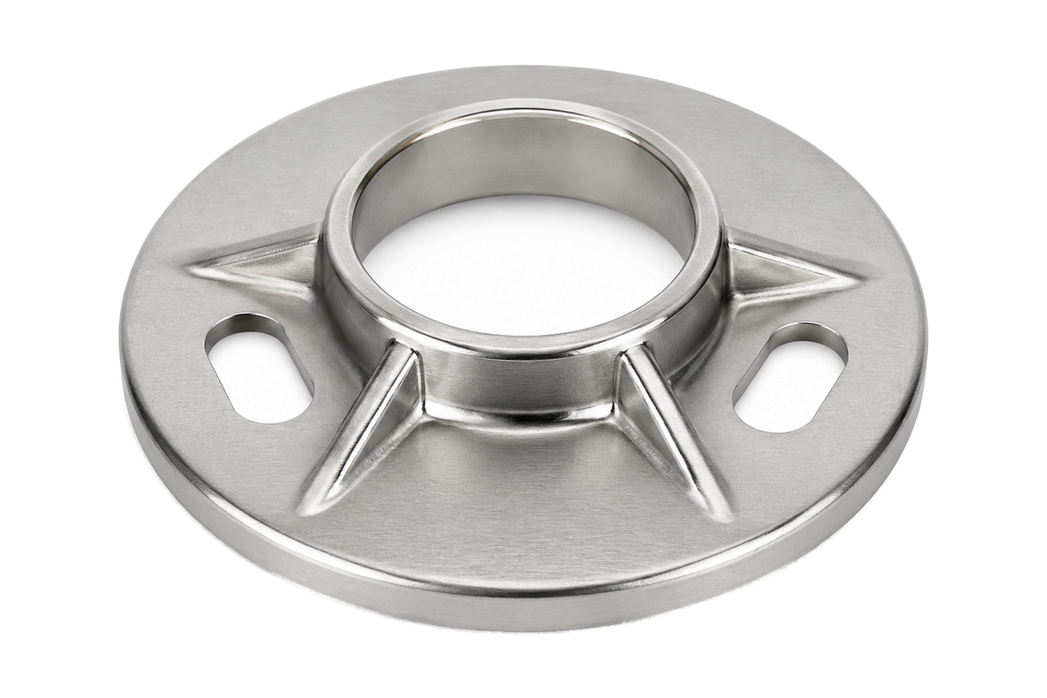 Platine au sol à souder — Tube ∅42,4 mm — Inox 304 brut