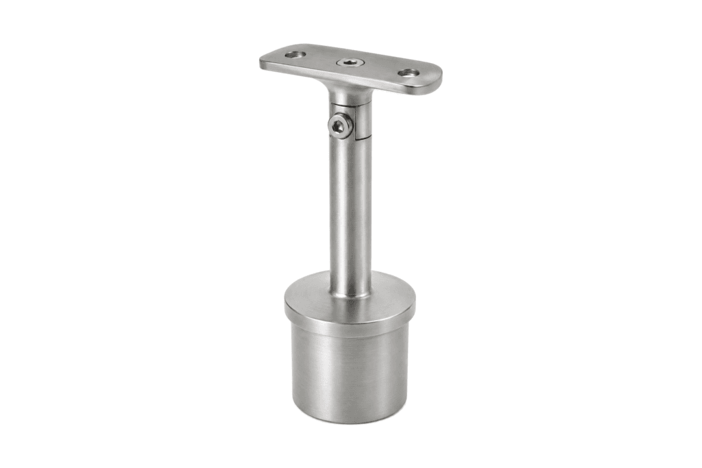 Support main courante orientable — Tube ∅42,4 mm — Inox 304 brossé