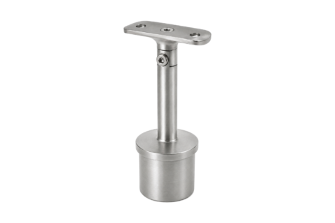 Support main courante orientable — Tube ∅42,4 mm — Inox 304 brossé